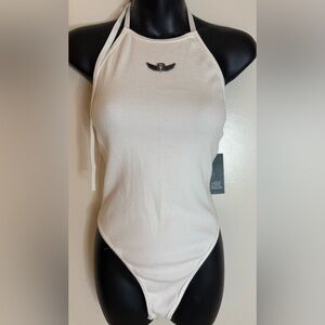 Wild Fable Cream Ribbed Bodysuit